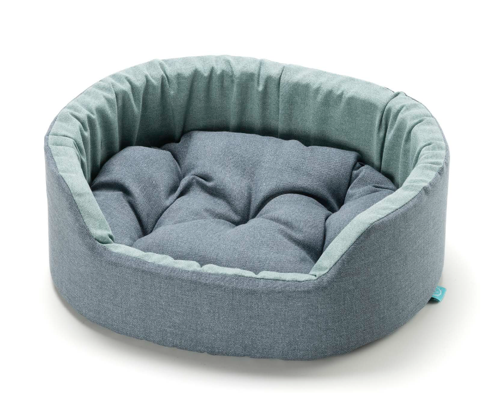 LEO PET CAMA ESPUMA LUX AZUL DALIA 45X35X13 CM