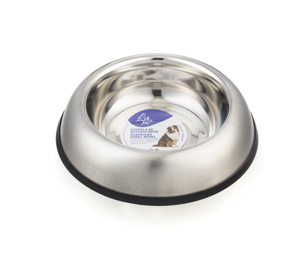 LEO PET BOWL DE ACERO INOXIDABLE ANTIDESLIZANTE 900 ML