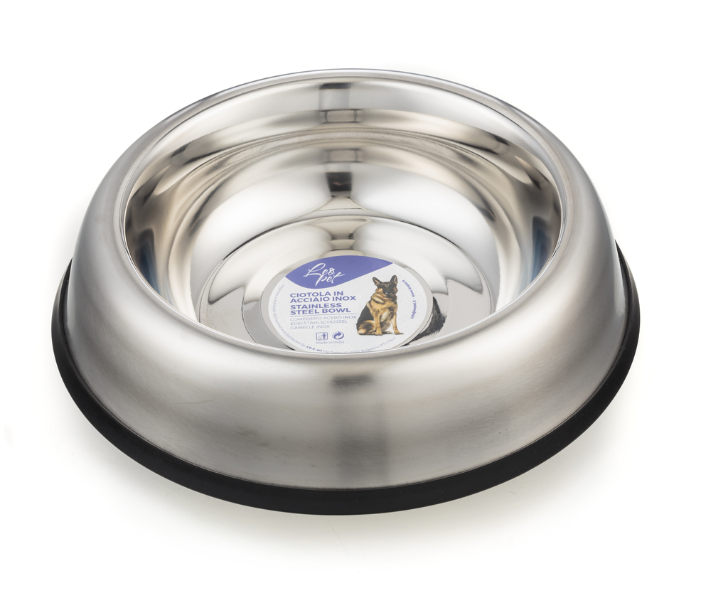 LEO PET BOWL DE ACERO INOXIDABLE ANTIDESLIZANTE 2800 ML