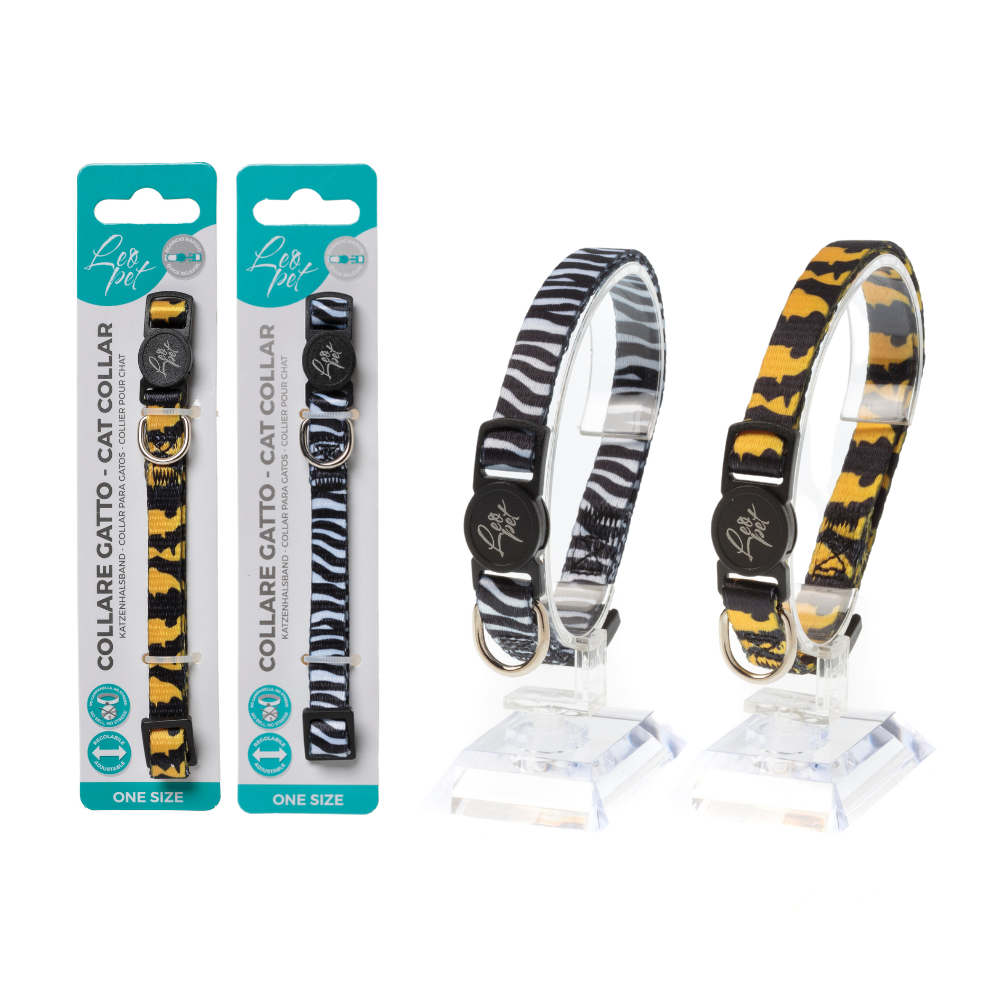 LEO PET COLLAR GATO ESTAMPADO ANIMAL COLOR VARIADO