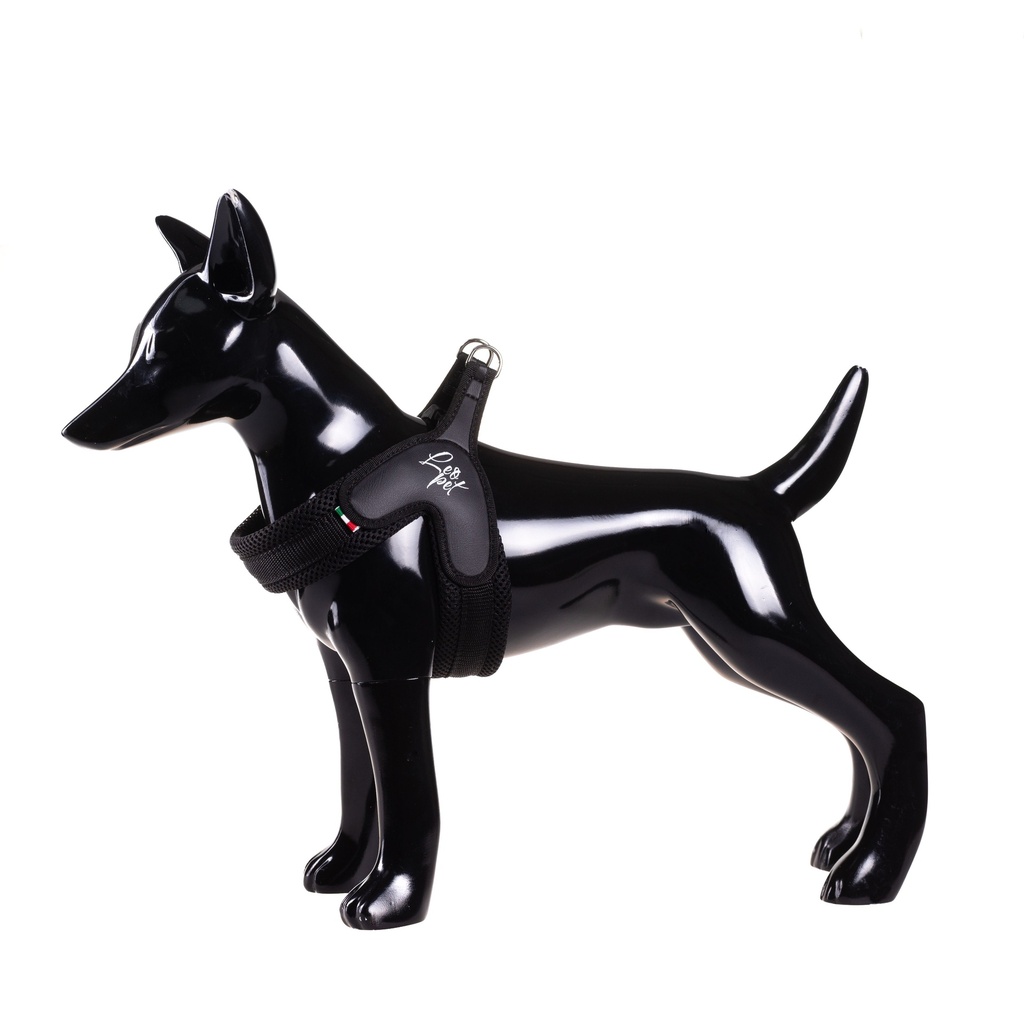 LEO PET ARNES DE PVC-NYLON-MALLA NEGRO T-1 20-30CM