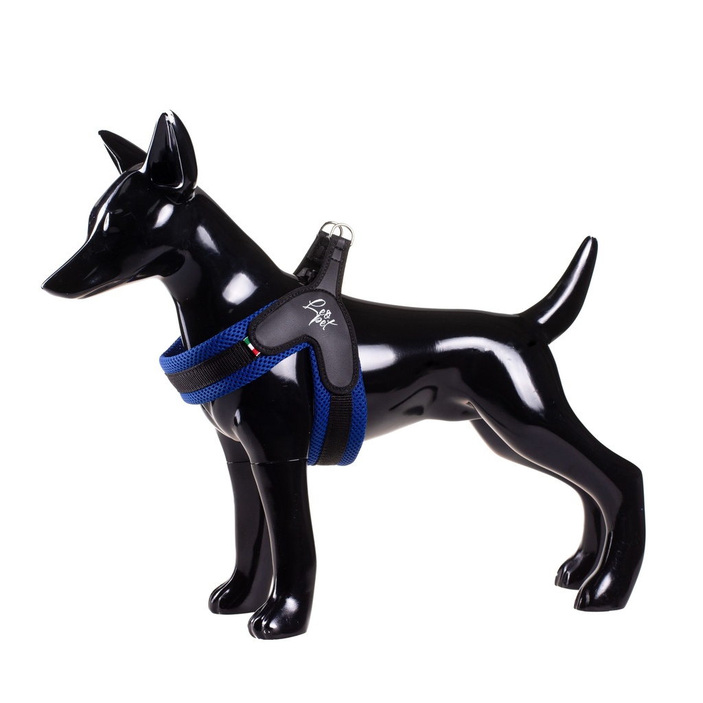 LEO PET ARNES DE PVC-NYLON-MALLA AZUL T-3 40-50CM