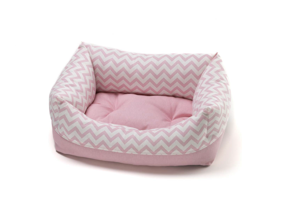 LEO PET CAMA RODI ZIG ZAG ROSA 40X50 CM
