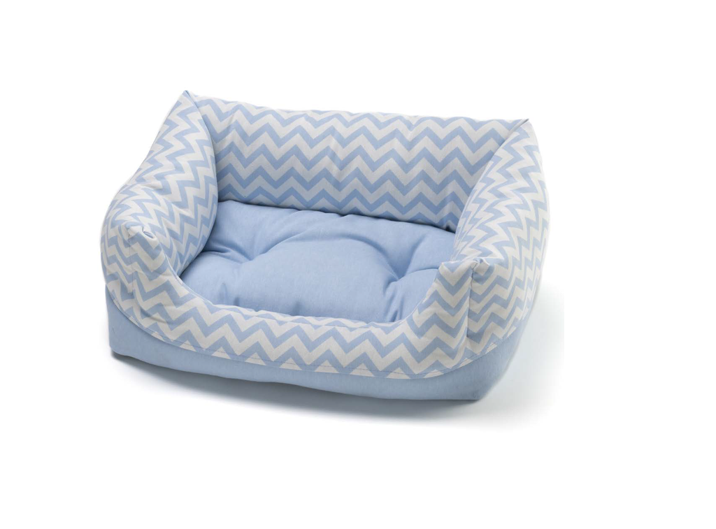 LEO PET CAMA RODI AZUL CLARO ZIG ZAG 40X50 CM