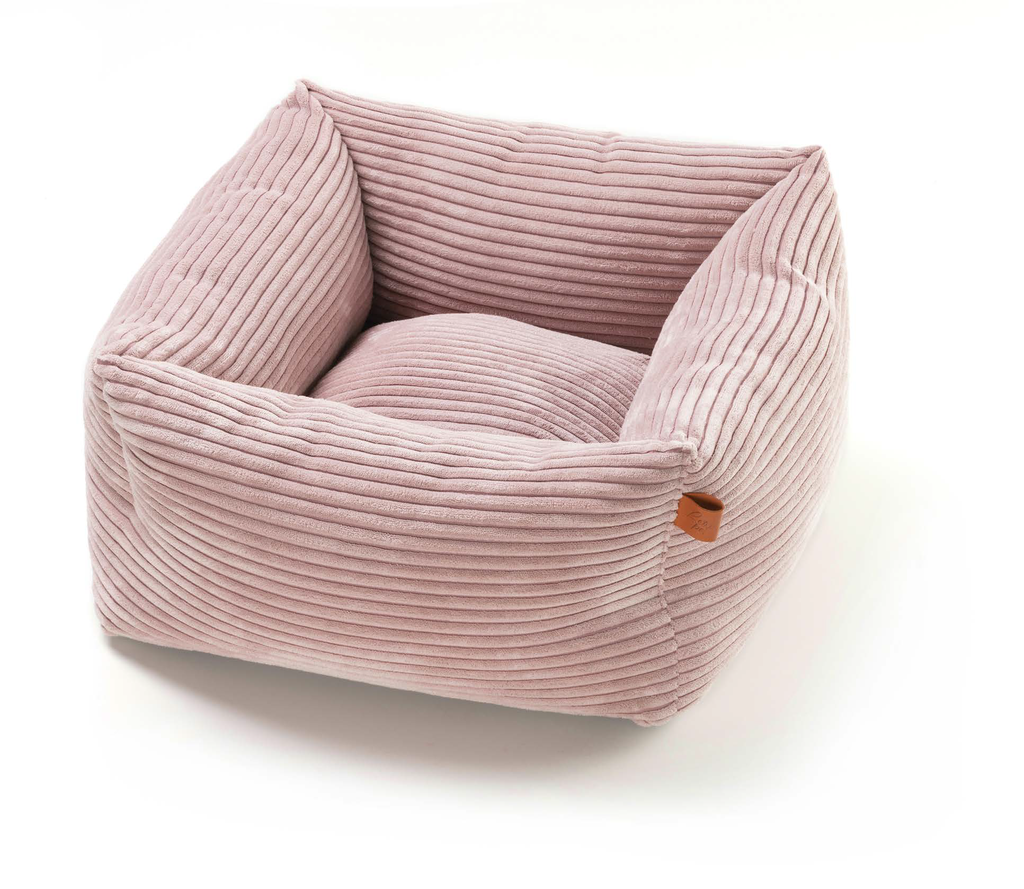 LEO PET CAMA RODI CUADRADA TERCIOPELO ROSA 50X50X20CM