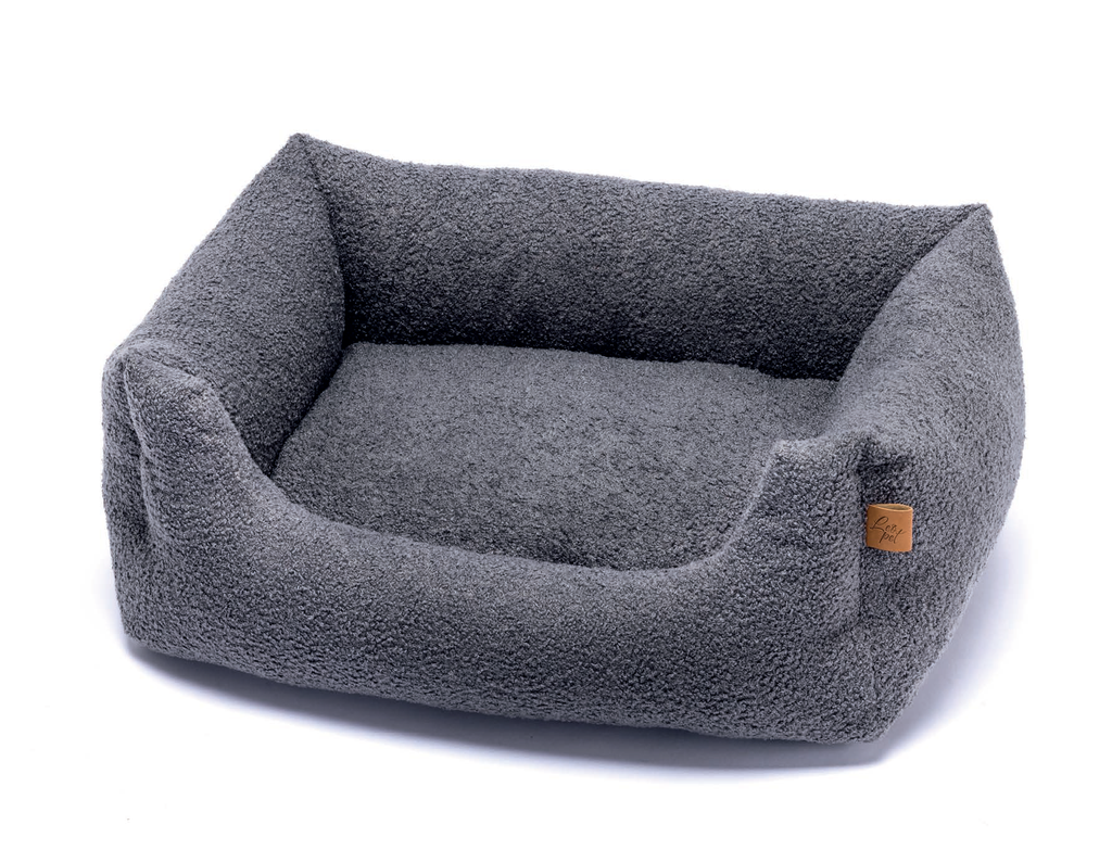 LEO PET CAMA RODI GRIS PELOUCHE CON CREMALLERA 60X70 CM