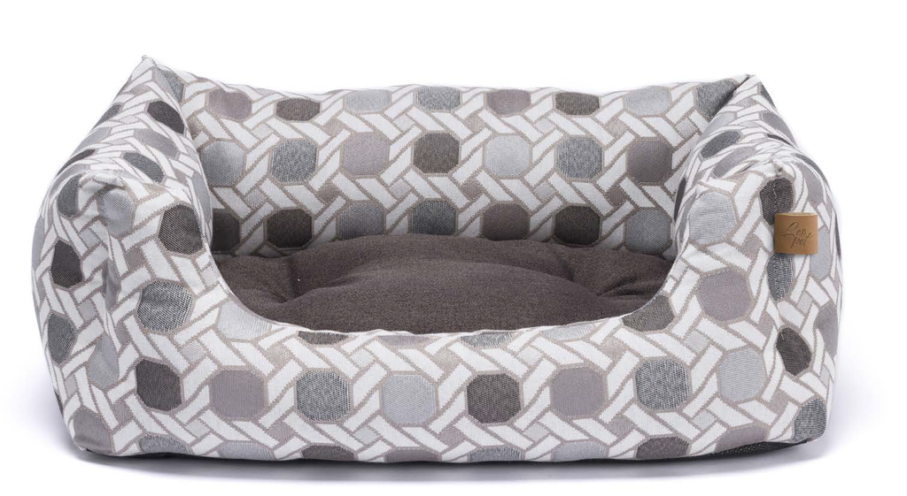 LEO PET CAMA RODI GEOMÉTRICA GRIS 70X85 CM
