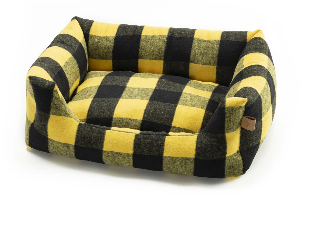 LEO PET CAMA RODI CHALET AMARILLO 70X85 CM