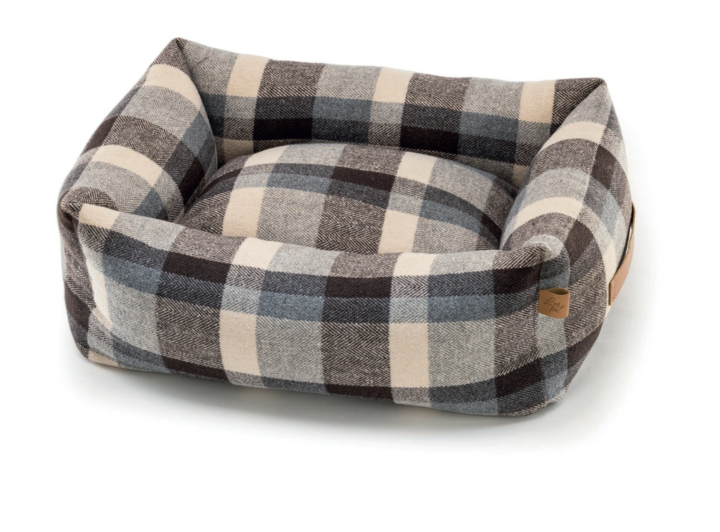 LEO PET CAMA ELBA TARTÁN BEIGE 70X85 CM
