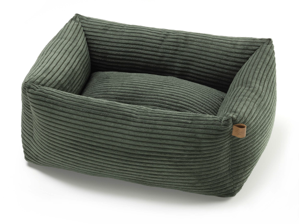 LEO PET CAMA ELBA TERCIOPELO VERDE 85X110 CM