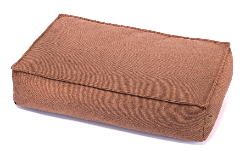 LEO PET COJÍN LADRILLO CON CREMALLERA MARRÓN NIEVE 60X100X15 CM