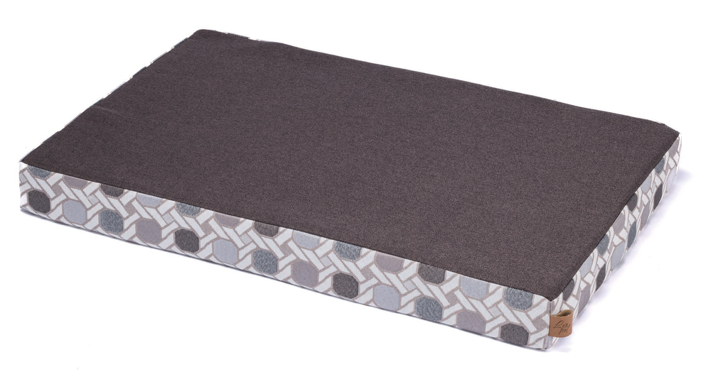 LEO PET COLCHÓN VISCOELÁSTICO GEOMÉTRICO GRIS CON CREMALLERA 60X100X8CM