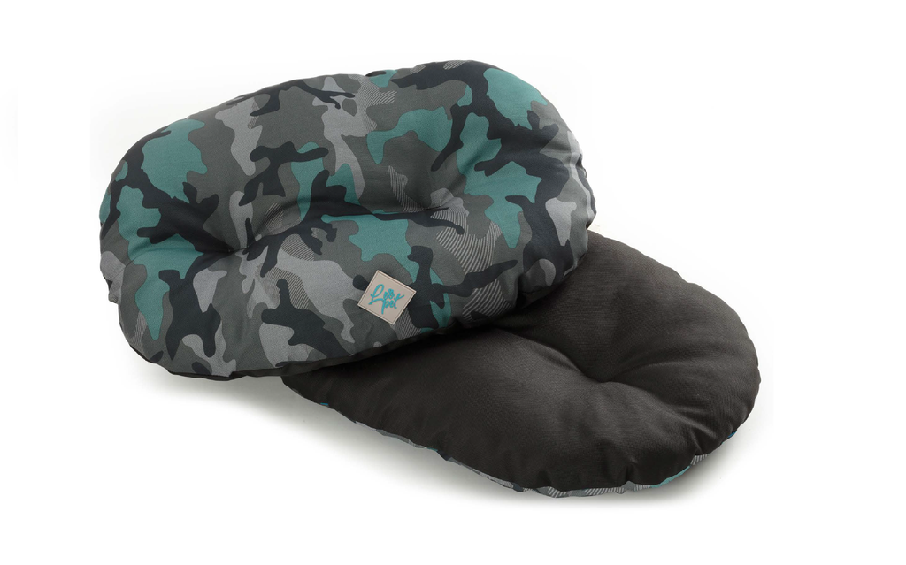 LEO PET COJIN OVALADO NETTUNO OXFORD CAMUFLAJE RESIST. AL AGUA 90X65 CM