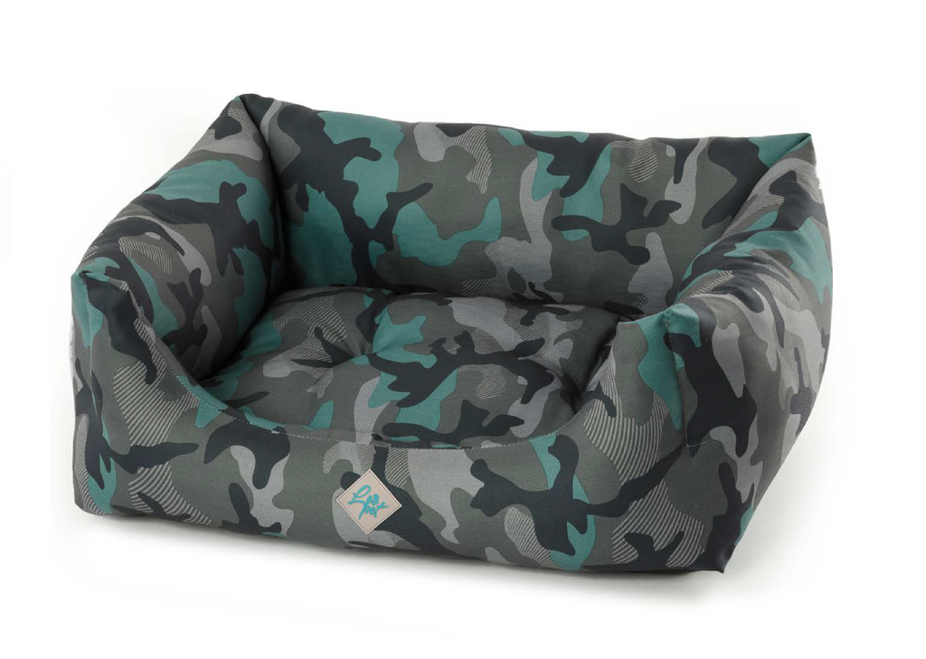 LEO PET COJÍN DESMONTABLE RODI OXFORD CAMUFLAJE RESISTENTE AL AGUA 45X60