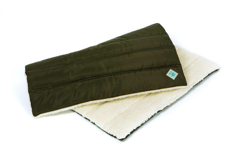 LEO PET ALFOMBRA DE VIAJE OXFORD PANAL VERDE Y PELO 70X95 CM