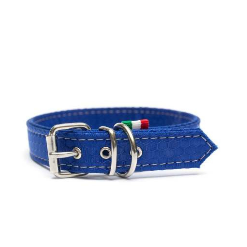 LEO PET COLLAR DE TELA IMPERMEABLE OXFORD AZUL 35x2 CM