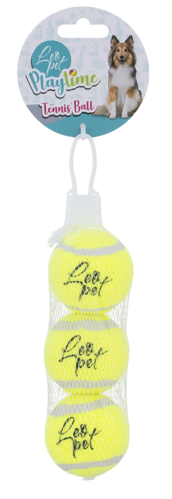 LEO PET PELOTA DE TENNIS 5CM (PACK 3 UND.)