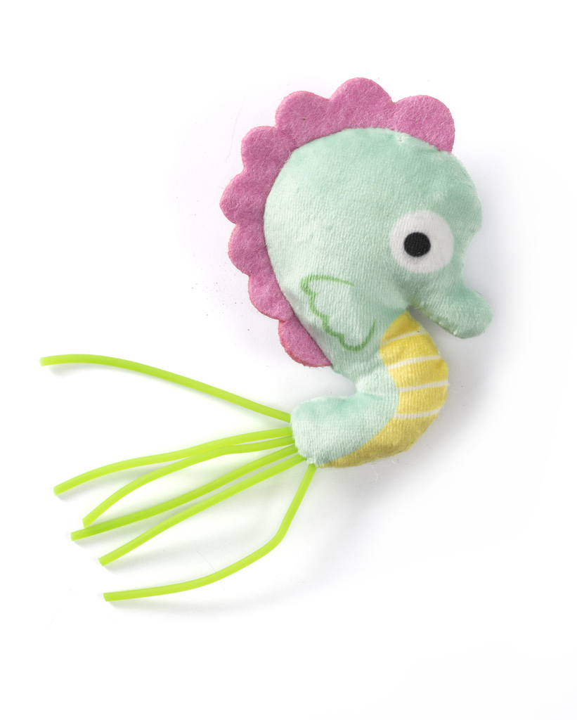 LEO PET JUGUETE GATO "CABALLO DE MAR" 9 CM (4 UND.)