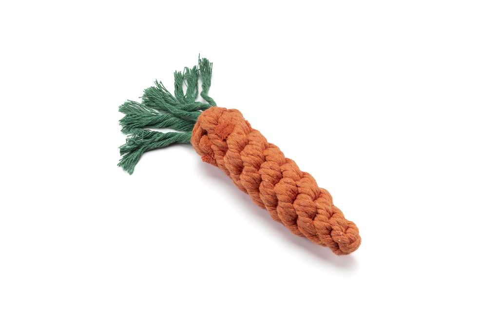 LEO PET JUGUETE DE CUERDA TRENZADA "ZANAHORIA" 20 CM
