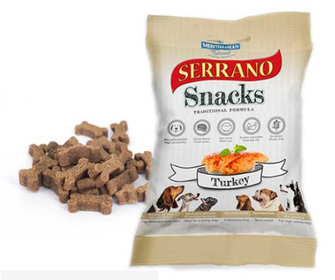 SERRANO SNACK PERRO DE PAVO  (25UND.) 85GR