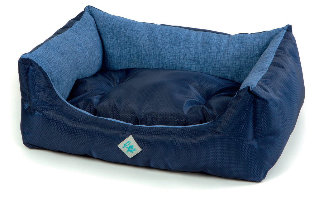 LEO PET CAMA RODI CON COJIN DESENFUNDABLE AZUL 85X110 CM