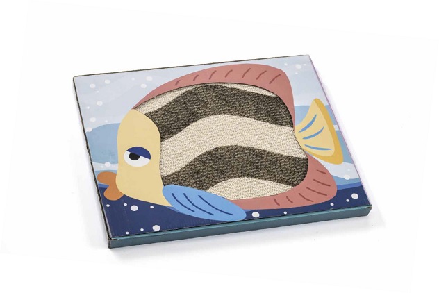 LEO PET RASCADOR GATO ACUARIO CARTÓN 38.5X32X3 CM (2 UND.)