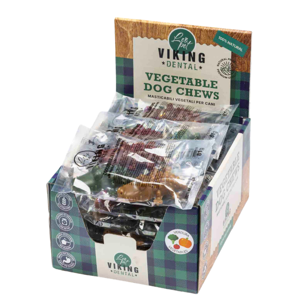 LEO PET SNACK DENTAL COCODRILO 9,5 CM TALLA-M (60 UND.)