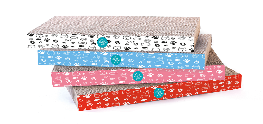 LEO PET RASCADOR GATO QUADRETTO CARTÓN 45X23X4 CM (3 UND.)