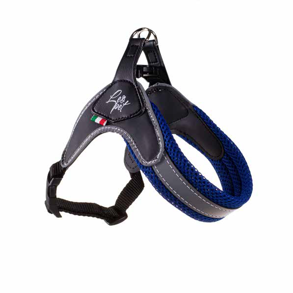 LEO PET ARNÉS AIRSOFT PVC/MALLA/POLIPOLIMETRICO TAMAÑO 1,CM.20-30 AZUL REAL