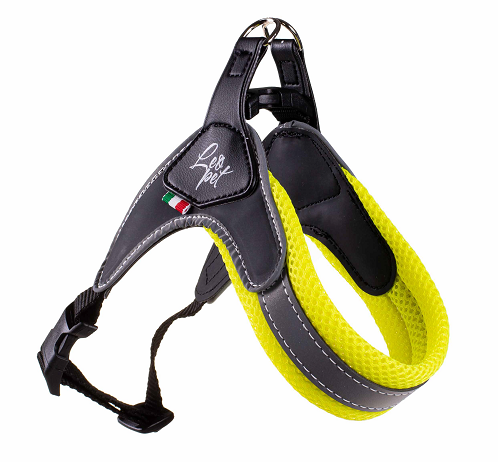 LEO PET ARNÉS AIRSOFT PVC/MALLA/POLIPOLIMETRICO TAMAÑO 4,CM.50-60 AMARILLO NEÓN