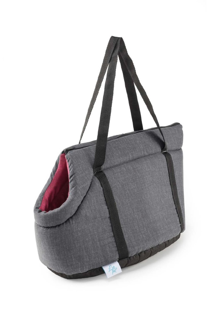 LEO PET BOLSA DE TRANSPORTE DE ESPUMA "VENERE" 40X25X21CM MAGENTA/GRIS