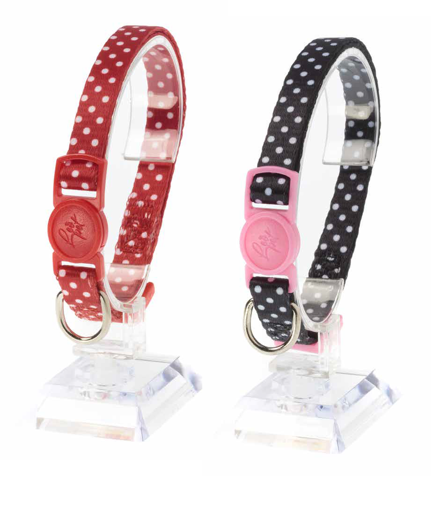 LEO PET COLLAR GATO ESTAMPADO LUNARES COLOR VARIADO