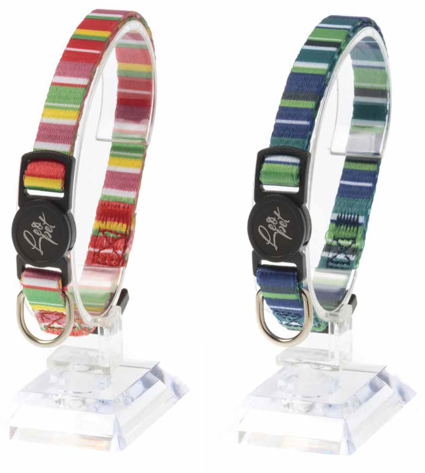LEO PET COLLAR GATO ESTAMPADO RAYAS COLOR VARIADO