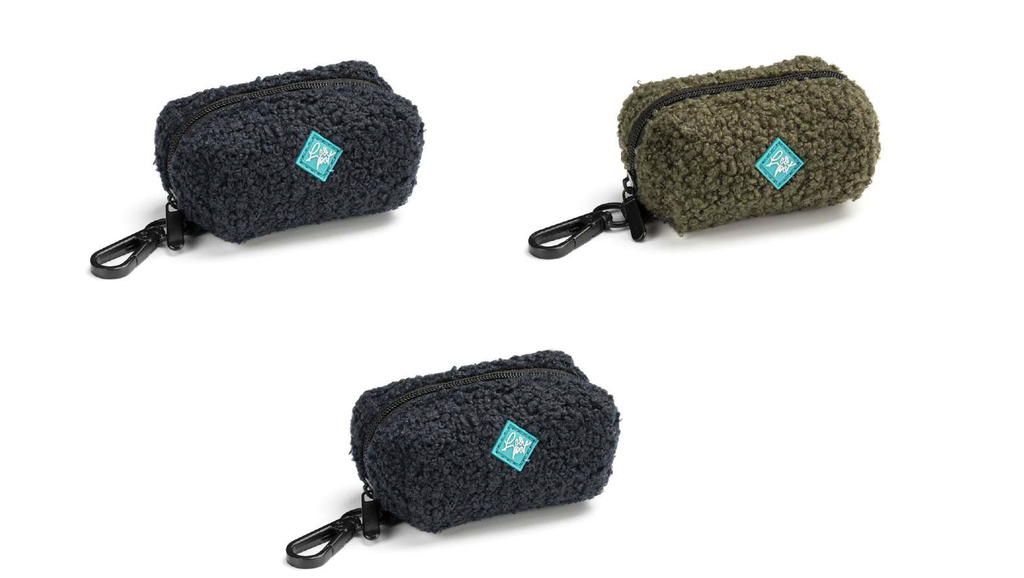 LEO PET DISPENSADOR DE BOLSAS EN TEJIDO PELUCHE COLORES OSCUROS