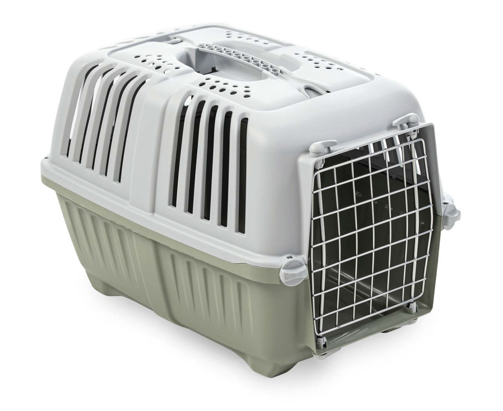 LEO PET TRANSPORTIN "PRATIKO" CON PUERTA DE HIERRO GRANDE 55x36x36CM