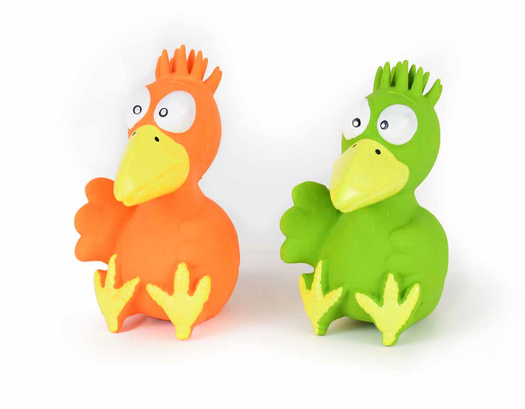 LEO PET JUGUETE PÁJARO CARPINTERO DE LÁTEX 14CM