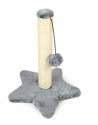 LEO PET RASCADOR GATO ESTRELLA GRIS CLARO 30X30X35H CM