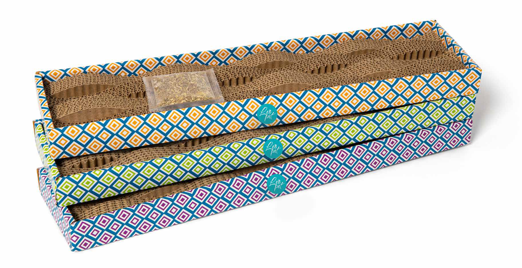 LEO PET RASCADOR GATO WAVES CARTÓN 46x12x4 CM (ÚLTIMAS 10 UNIDADES)