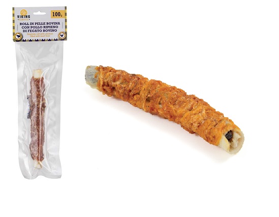 LEO PET SNACK ROLLO DE POLLO E HÍGADO 20CM (5 UND.)