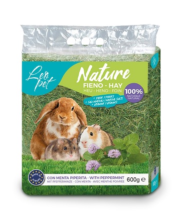 LEOPET NATURE HENO AROMATIZADO MENTA 600 GR