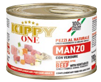 KIPPY ONE ESTOFADO CARNE DE RES CON VERDURAS 190GR (24 UND.)  