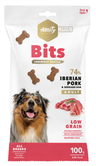 AMITY BITS IBERIAN PORK & JAMÓN 100GR    