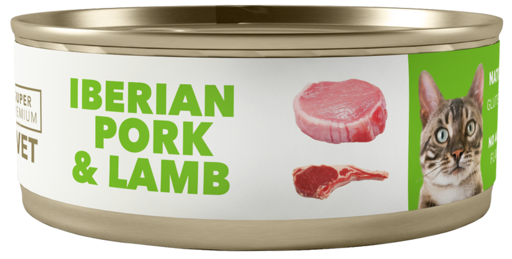 AMITY LATA GRAIN FREE CAT ADULT CERDO IBÉRICO & CORDERO 95GR (24 UND.)P.V.P 1,00€   