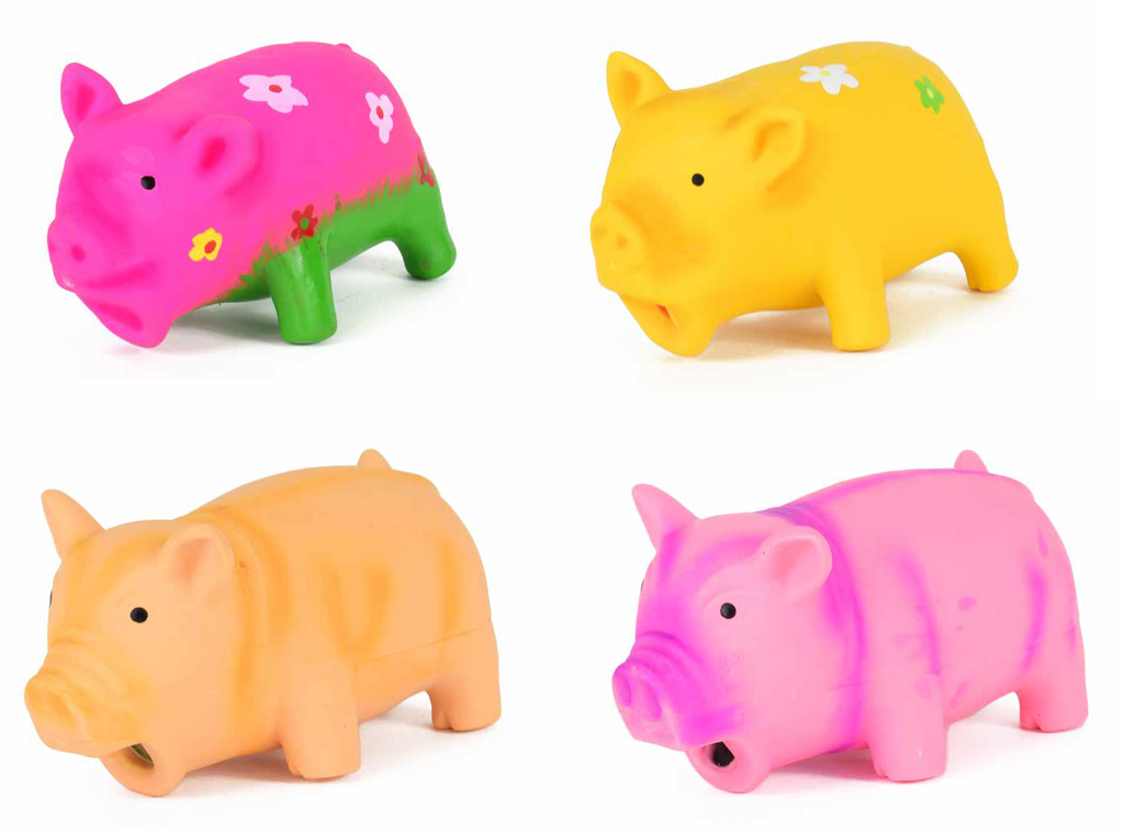 LEO PET JUGUETE CERDITO COLORES DE LÁTEX 15CM