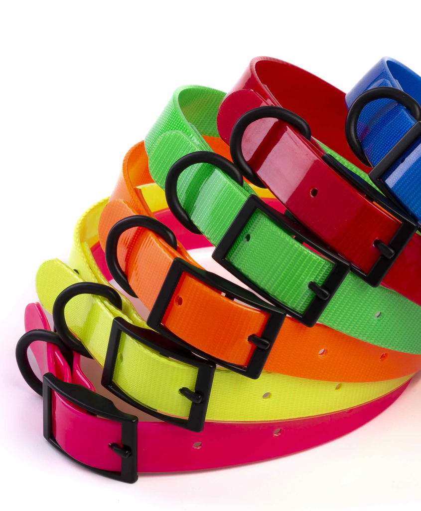 LEO PET COLLAR REFLECTANTE DE BIOTHANE PARA PERRO AMARILLO NEON TS-M 2x50 CM