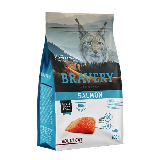 [04GA000600.0004.0032] BRAVERY CAT ADULT SALMÓN 600GR