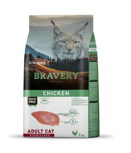 [04GA002000.0008.0192] BRAVERY CAT ADULT STERILIZED CHICKEN 2KG