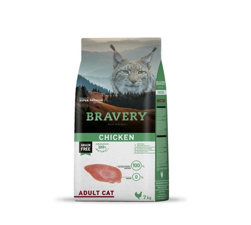 [04GA007000.0001.0060] BRAVERY CAT ADULT CHICKEN 7KG