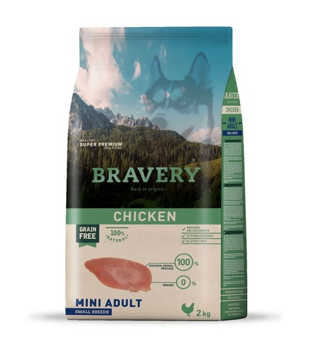 [04PE002000.0004.0192] BRAVERY DOG MINI ADULT CHICKEN 2KG