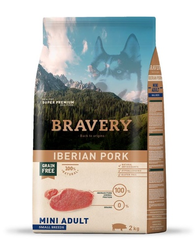 [04PE002000.0007.0192] BRAVERY DOG MINI ADULT IBERIAN PORK 2KG